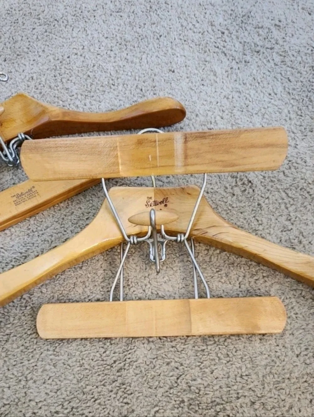 The Setwell Set Of Two Wooden Suit Hangers
